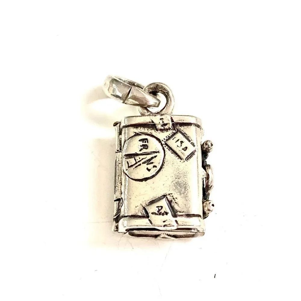 .925 Suitcase Sterling Silver Jewelry Charm #travel #keepsake